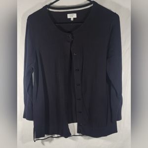 Crown & Ivy black cardigan sweater size large